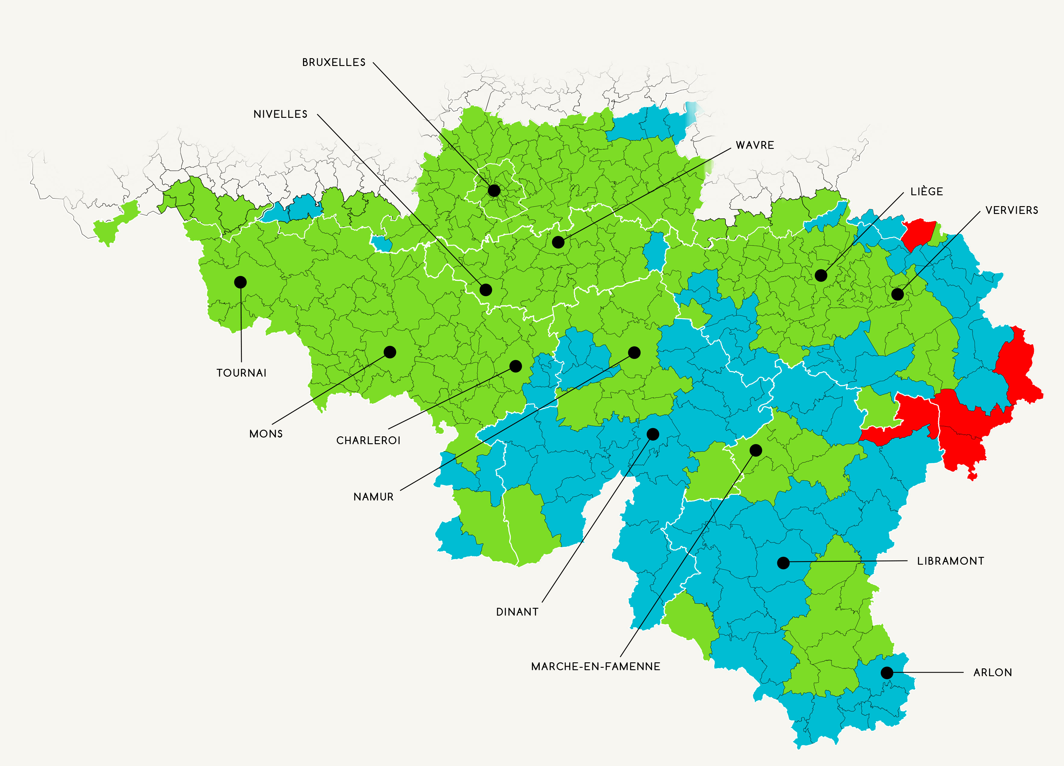 Carte De Couverture Du Reseau Dab En Wallonie Et A Bruxelles